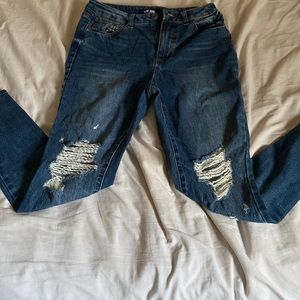 Dark blue jean(high waisted)